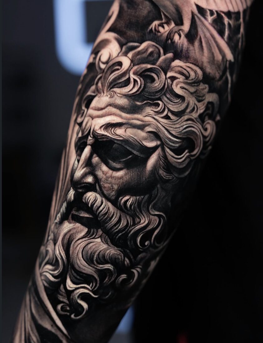 Black and grey realism tattoo by Robert Pho 1